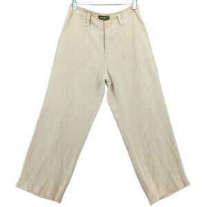 Eddie Bauer Pants Womens 4 Pure Linen High Rise Wide Leg Lagenlook Minimalist